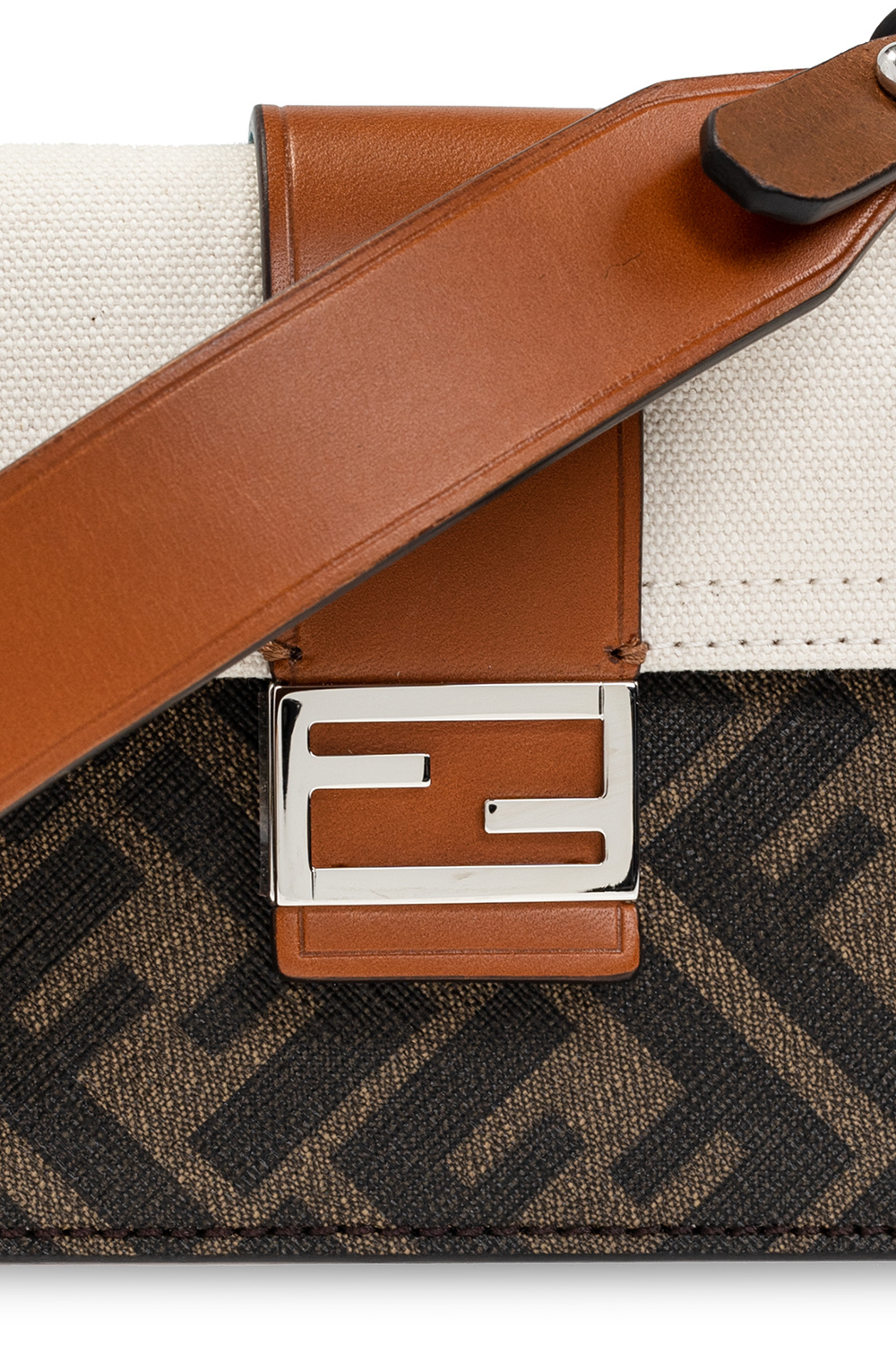 54+ Fendi Baguette Pouch Fabric Bag 7M0295 Cream